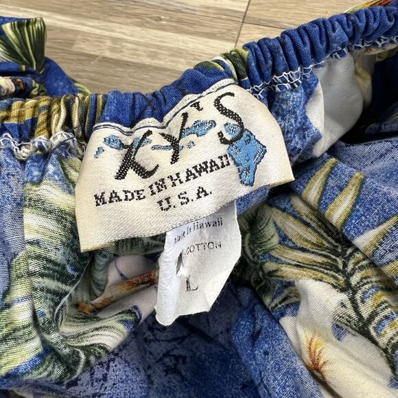 VTG Ky's Hawaiian Dress Made In Hawaii Ruffle Size L - JN309 - Picture 3 of 5